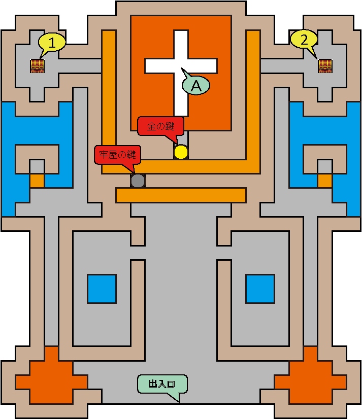 ハーゴンの神殿 1階